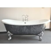 71" Cast Iron Double Ended Slipper Clawfoot Tub w/Imperial feet