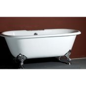 61" Cast Iron Double Ended Clawfoot Tub