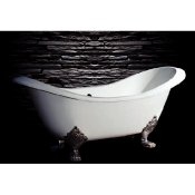 72" Cast Iron Double Ended Slipper Clawfoot Tub