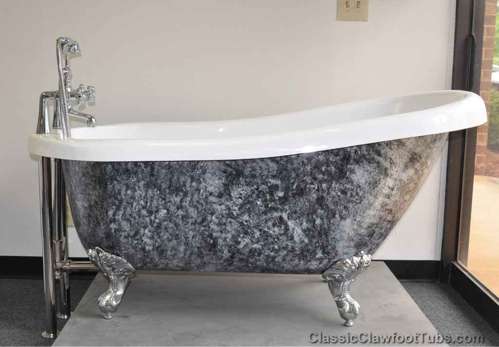 61" Acrylic Slipper Clawfoot Tub | Classic Clawfoot Tub