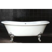 71" Cast Iron Double Ended Slipper Clawfoot Tub W/Imperial feet