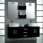 Wall Mounted Bathroom Vanity Set w/ Double Sinks - CP-VAN-5044D