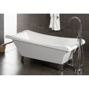 68" Acrylic Square Style Slipper Tub