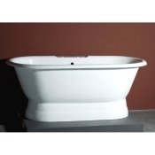 61" Cast Iron Double Ended Pedestal Tub