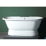 66" Cast Iron Double Ended Pedestal Tub