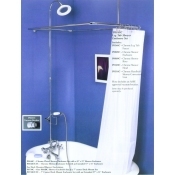 Clawfoot Tub Shower Enclosure Combo Set - P0168