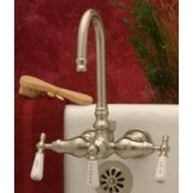 Clawfoot Tub Gooseneck Faucet w/ Diverter