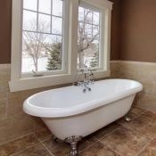 70" Acrylic Double Ended Clawfoot Tub