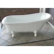 60" Acrylic Slipper Clawfoot Tub