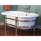 66" Acrylic Double Ended Tub w/ Stainless Steel Frame