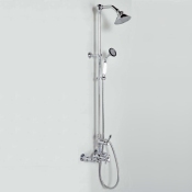 Exposed Wall Mount Thermostatic Shower set w/Handheld Shower Unit - P1094
