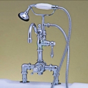 Clawfoot Tub Deckmounted Thermostatic Faucet w/ Handheld Shower