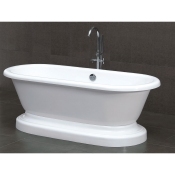 70" Acrylic Double Ended Pedestal Bathtub