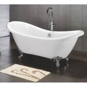 69" Acrylic Double Ended Slipper Clawfoot Tub