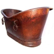 67" Antique Slipper Copper Bath Tub 67" Antique Slipper Copper Bath Tub