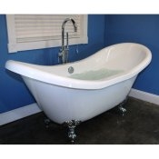 72" Acrylic Double Ended Air Jet Slipper Clawfoot Tub