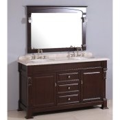 60" Traditional Double Sink Vanity Combo