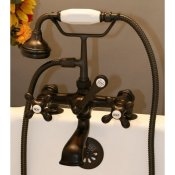 Clawfoot Tub Deckmount British Telephone Faucet w/ Hand-held shower - SH463