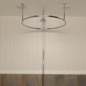 Clawfoot Tub Round Shower Enclosure / No Faucet