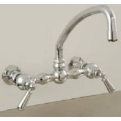 Wall Mount Arched Kitchen Faucet with Lever Handles- STR-P0835