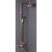 Exposed Wall Mount Thermostatic Tub Filler with Shower & Hand Held Shower
