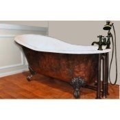 57" Cast Iron Slipper Clawfoot Tub