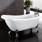 67" Acrylic Slipper Tub w/Lions Paw Feet