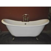 69" Acrylic Double Ended Slipper Clawfoot Tub -CB