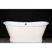 67" Cast Iron Double Ended Slipper Pedestal Tub