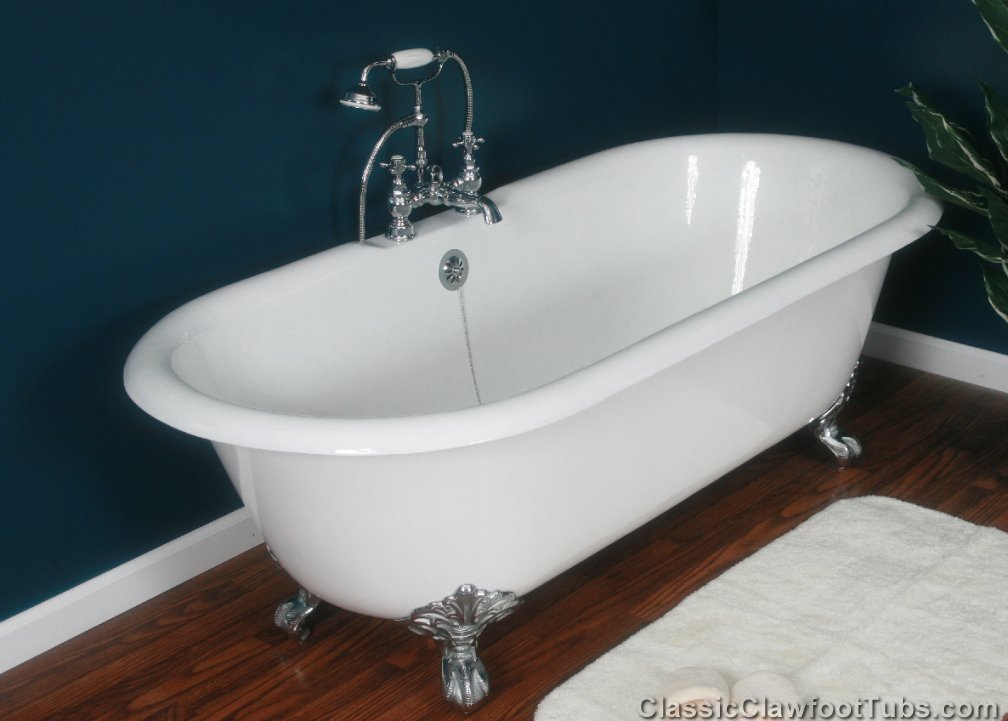 67" Cast Iron Double Ended Clawfoot Tub | Classic Clawfoot Tub