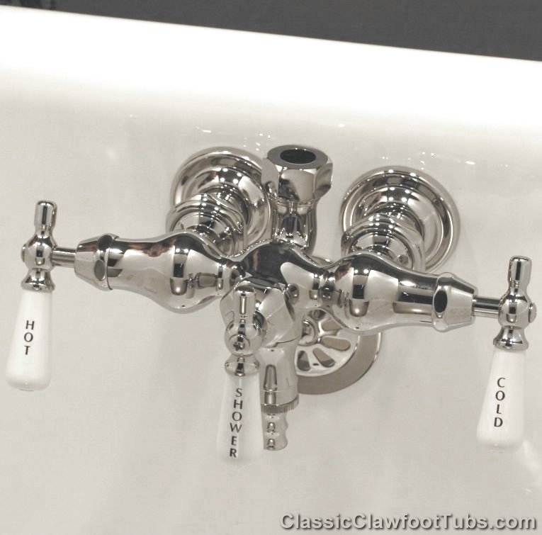 Clawfoot Tub Small Spout Faucet W/ Diverter