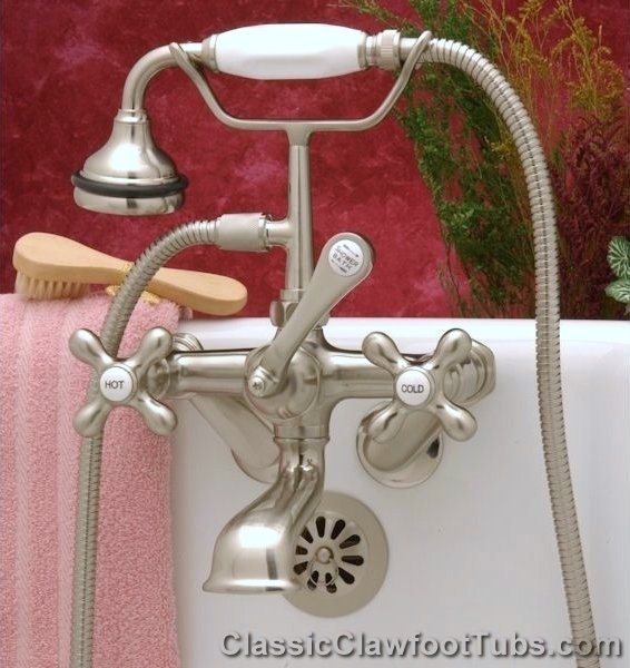 Clawfoot Tub British Telephone Faucet W Hand Held Shower