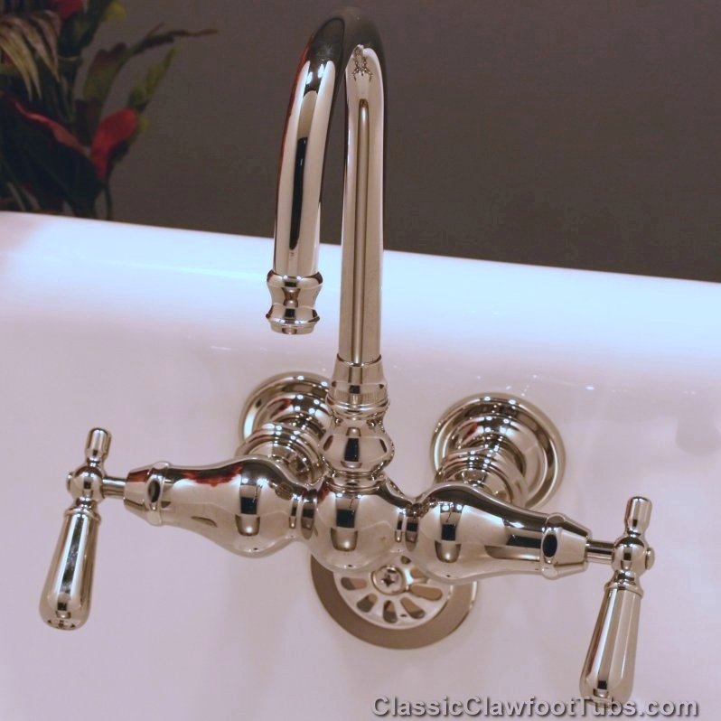 3 Ball Clawfoot Tub Faucet With Gooseneck Spout Classic