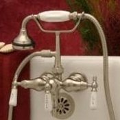 Clawfoot Tub Small Spout Faucet w/ Hand-held shower