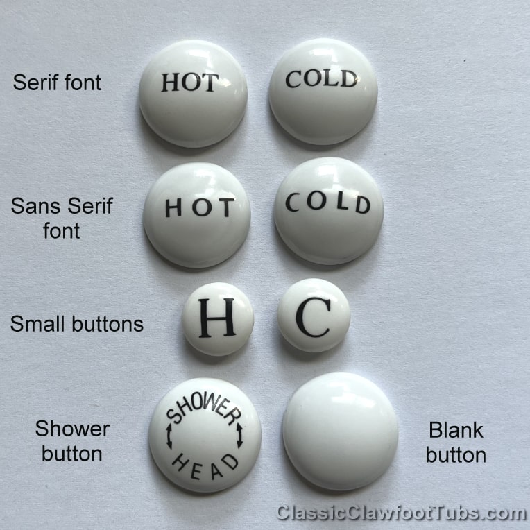 Center Hot Cold Button Replacements For Faucet Cross Handles