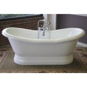 68" Acrylic Double Ended Slipper Pedestal Tub