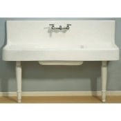 60" Farmhouse Drainboard Sink with Legs