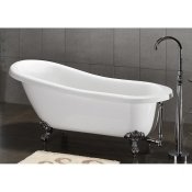 67" Acrylic Slipper Clawfoot Tub