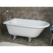 55" Rolled Rim Cast Iron Clawfoot Tub