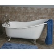 61" Cast Iron Slipper Tub w/ Ball & Claw Feet