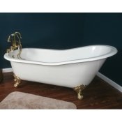 67" Cast Iron Slipper Clawfoot Tub